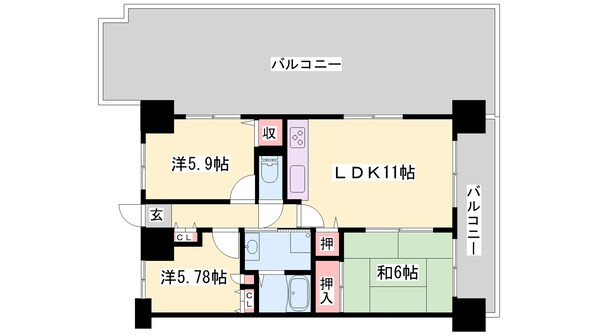 ファーレ姫路の物件間取画像